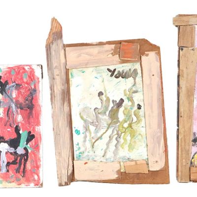 Purvis Young, American 1943-2010, Three Works, Mixed Media