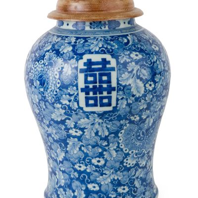 Chinese Blue and White Porcelain Baluster Jar