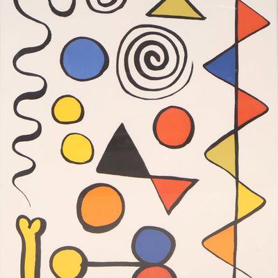 Alexander Calder, American 1898-1976, Os et Serpent (Bone and Snake), Print