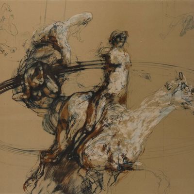Claude Weisbuch, French 1927-2014, Circus Rider, Artist's Proof
