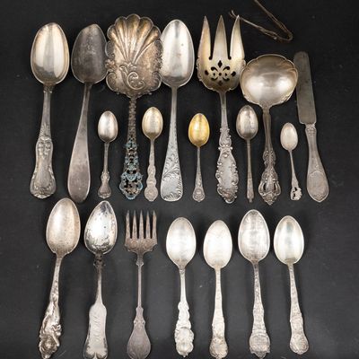 Sterling "Love Disarmed" Teaspoon and Assorted Silver