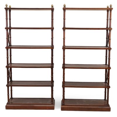 Pair of Regency Style Mahogany Etageres