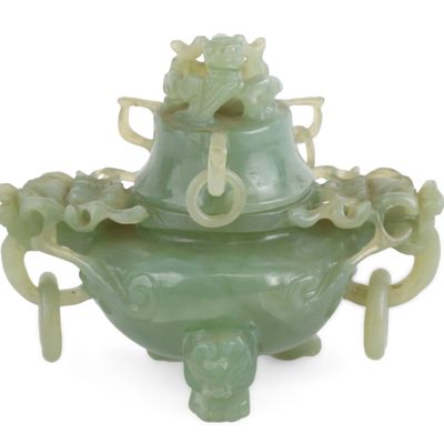 Chinese Jade Covered Censer