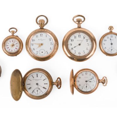 Group of Eight Assorted Pocket Watches