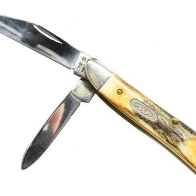 Case XX 5220 SS Trapper, Amber Bone Handles