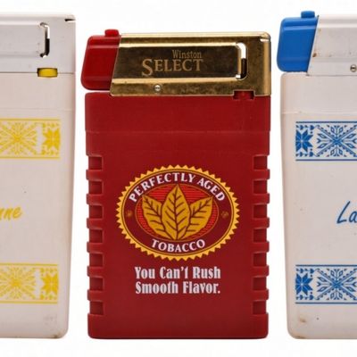 Set of 3 Vintage Slim Lighters, Advertising
