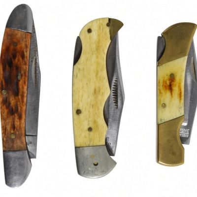 (3) Vintage Folding Knife Lot, Various Makers