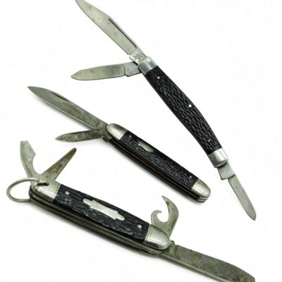Imperial & Sabre Folding Knives, Black Handles