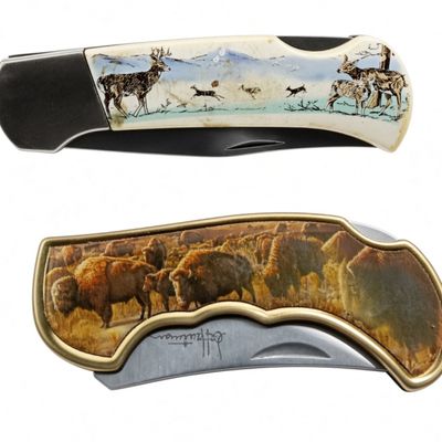 (2) Wildlife Folding Pocket Knives