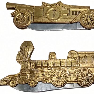 (2) Remington Novelty Knives - Train / Car