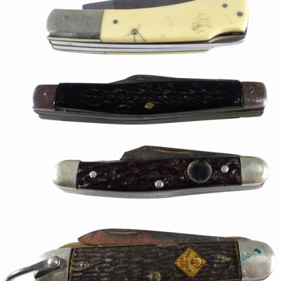 (4) Vintage Pocket Knives: Boy Scouts &