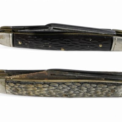 (2) Pocket Knives Jigged Handles