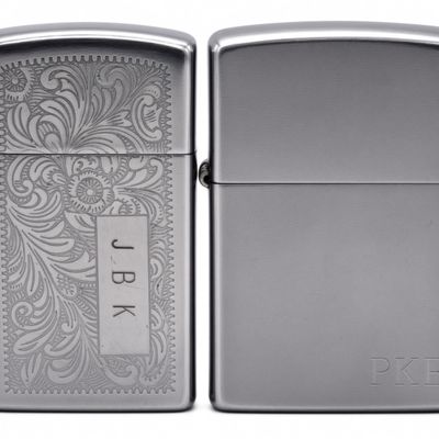 Two Zippo Lighters 1980 Slim and 2005