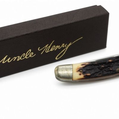Uncle Henry Schrade Folding Knife, Jigged Bone