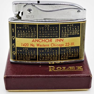 1959 Rolex Calendar Advertising Lighter