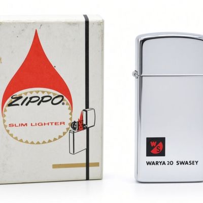 1968 Zippo Warner & Swasey Slim Advertising