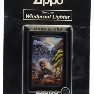 Zippo Train Mountain Scene Lighter #3295