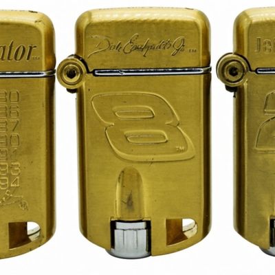 NASCAR 24k Gold Plated Butane Lighters Set of 3