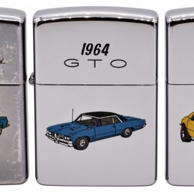 Set of 3 Zippo Classic Car Advertising Lighters