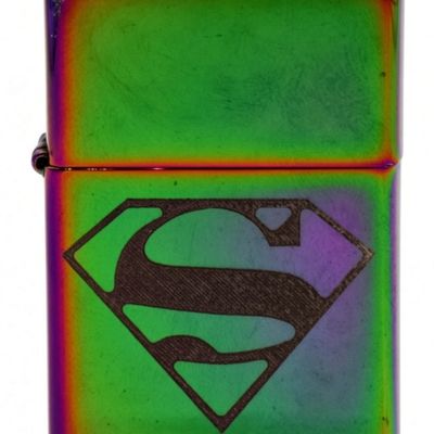Zippo Superman 2006 Iridescent Chrome Lighter