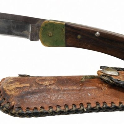 Buck Hunter Knife with Leather Sheath