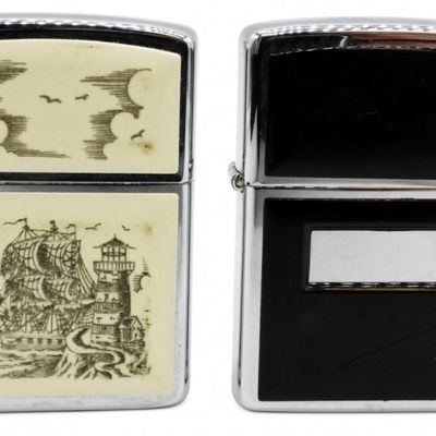 Zippo Nautical Theme Lighter Pair, Bradford PA