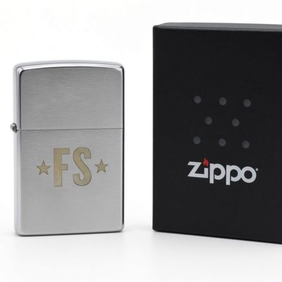 Zippo Chrome Lighter with FS Engraving