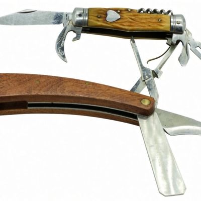 Vintage Multi-Tool and Straight Razor Lot