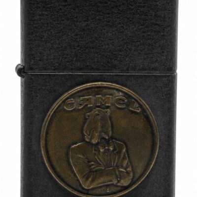 1997 Zippo Black Crackle Camel Emblem Lighter