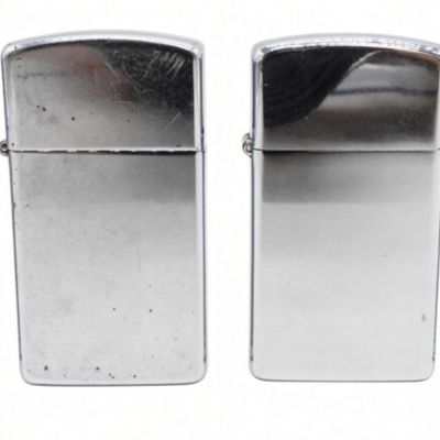 4 Slim Zippo Lighters, Fired