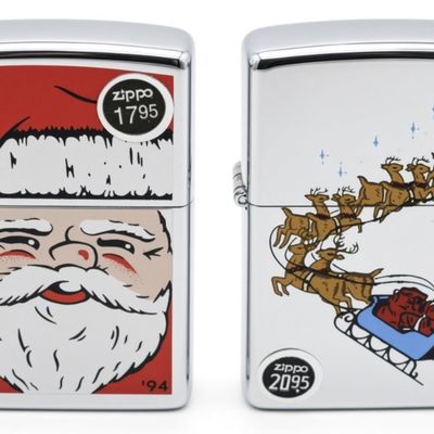 1994 Zippo Christmas Set - Santa & Reindeer Pair