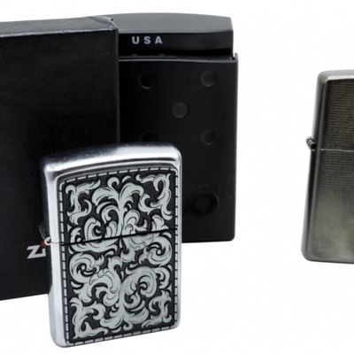 Zippo Chrome Lighters, Filigree & Brushed Finish
