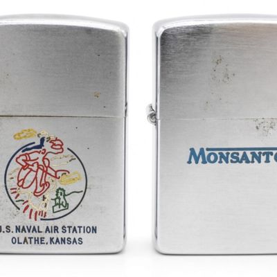 Zippo Lighter Pair, U.S. Naval Air & Monsanto