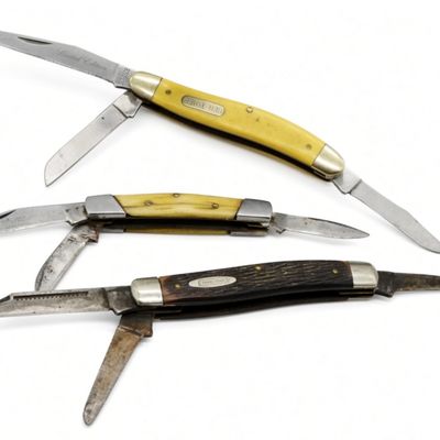 Vintage Folding Knife Lot of Three Blade