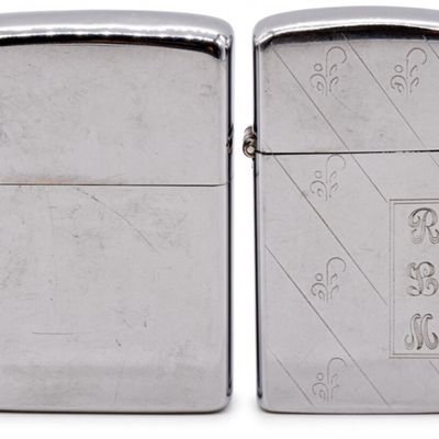 1970 Zippo Regular and 1958 Zippo Slim Lighter
