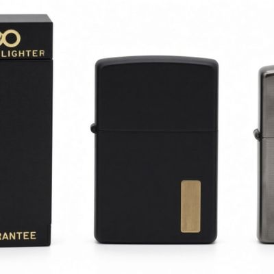 (2) Zippo's Black Matte & Brushed 2005