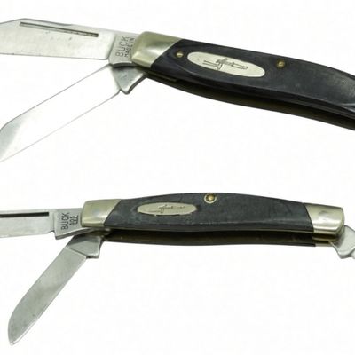 Buck 303 & Buck Folding Knives, Black Handles