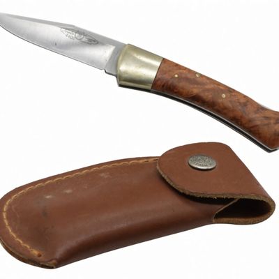 Nieto Folding Knife, Burl Wood Handle