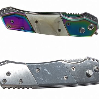 (2) Tactical Plunger Button-Lock Folding Knife