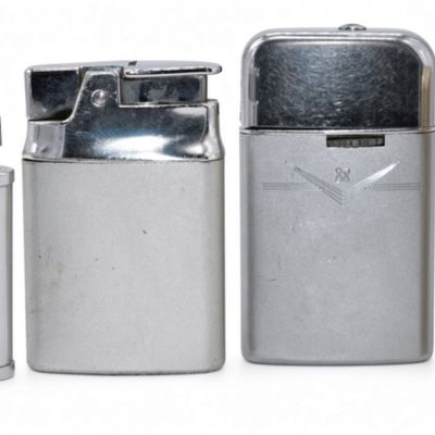 4 Ronson Lighters, Various Models, Fired