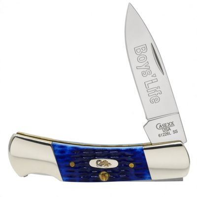 Case XX Lockback, Blue Bone Handle