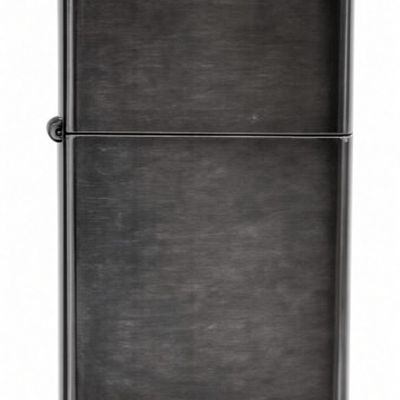 1992 Zippo Regular Black Ice Chrome Lighter
