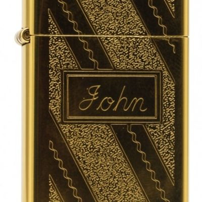 Zippo Brass Lighter, Engraved "John" 1984