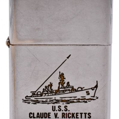 USS Claude V. Ricketts DDG-5 Zippo Lighter