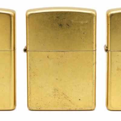 Set of 3 Zippo Brass Lighters, 2003-2004