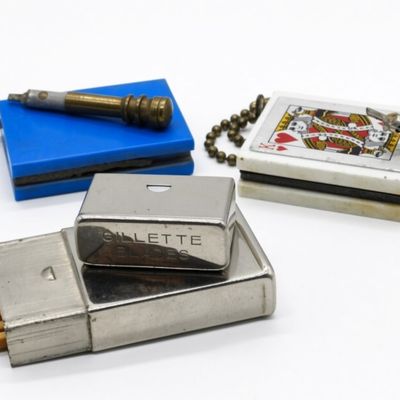 Vintage Match Holder & Permanent Lighters