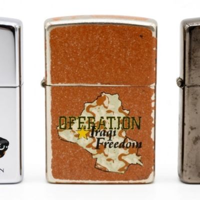Three Zippo Lighters with Custom Graphics