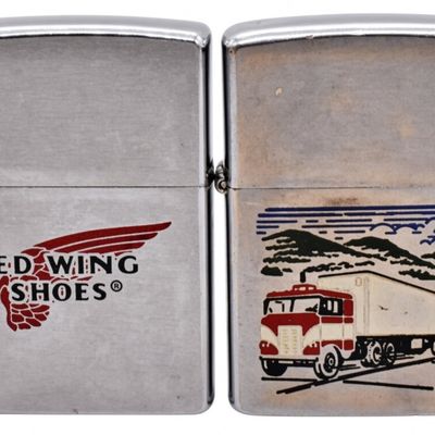 Zippo Red Wing Shoes 2002 Lighter & Semi-Truck