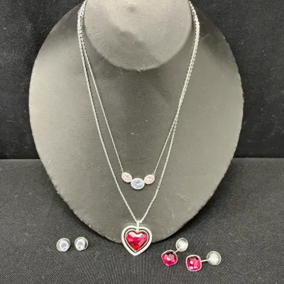 Swarovski Crystal Necklaces And Carring Sets