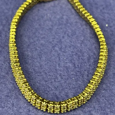 Double Row Diamond Tennis Bracelet(14k)
